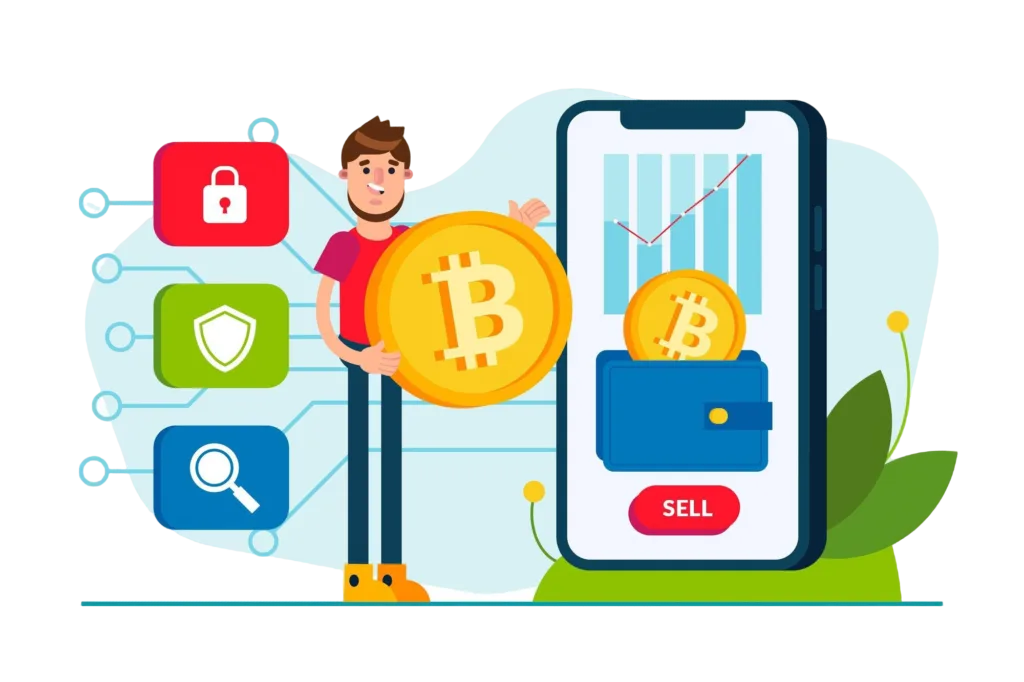 CryptoMate contact graphics for getting in touch with our cryptocurrency support team.